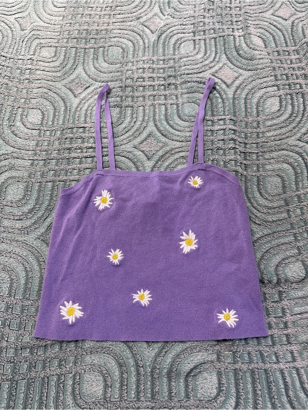 Full Tilt Purple Daisy Embroidered Cami